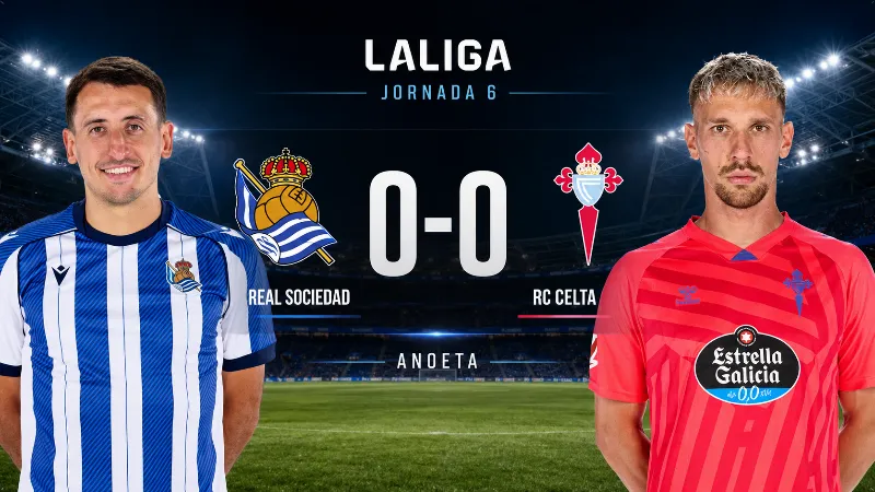 Radu sostiene al Celta y frena a la Real Sociedad en un Anoeta sin goles