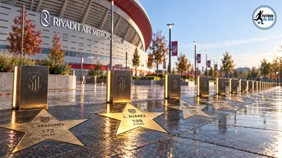 El Metropolitano estrena el Paseo de las Leyendas del Atlético
