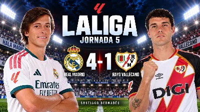 El Real Madrid gana 4-1 al Rayo, pero la segunda mitad genera inquietud en el Bernabéu