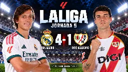 El Real Madrid gana 4-1 al Rayo, pero la segunda mitad genera inquietud en el Bernabéu