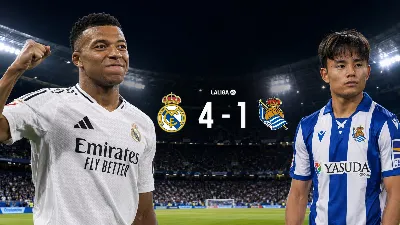 Mbappé lidera la goleada del Real Madrid ante la Real Sociedad