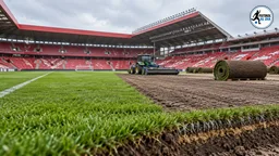 El Sporting prepara un césped híbrido para El Molinón en su plan ante las lesiones