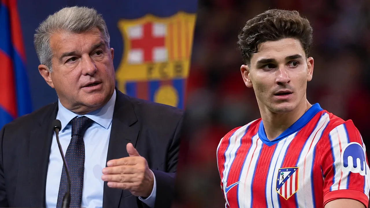 Laporta cuestiona al Atlético por Julián Álvarez: «Se quitaron la careta»