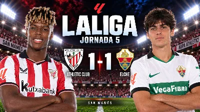 El Athletic de Terzic empata ante el Elche tras dominar sin eficacia