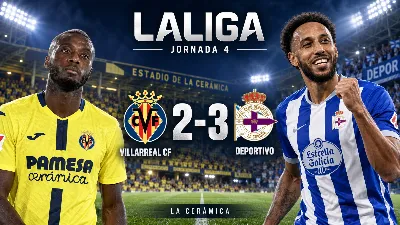 El Deportivo conquista La Cerámica en un frenético 2-3 ante el Villarreal