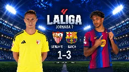 Raphinha brilla con hat‑trick y el Barça supera al Sevilla 3‑1 en el Sánchez‑Pizjuán