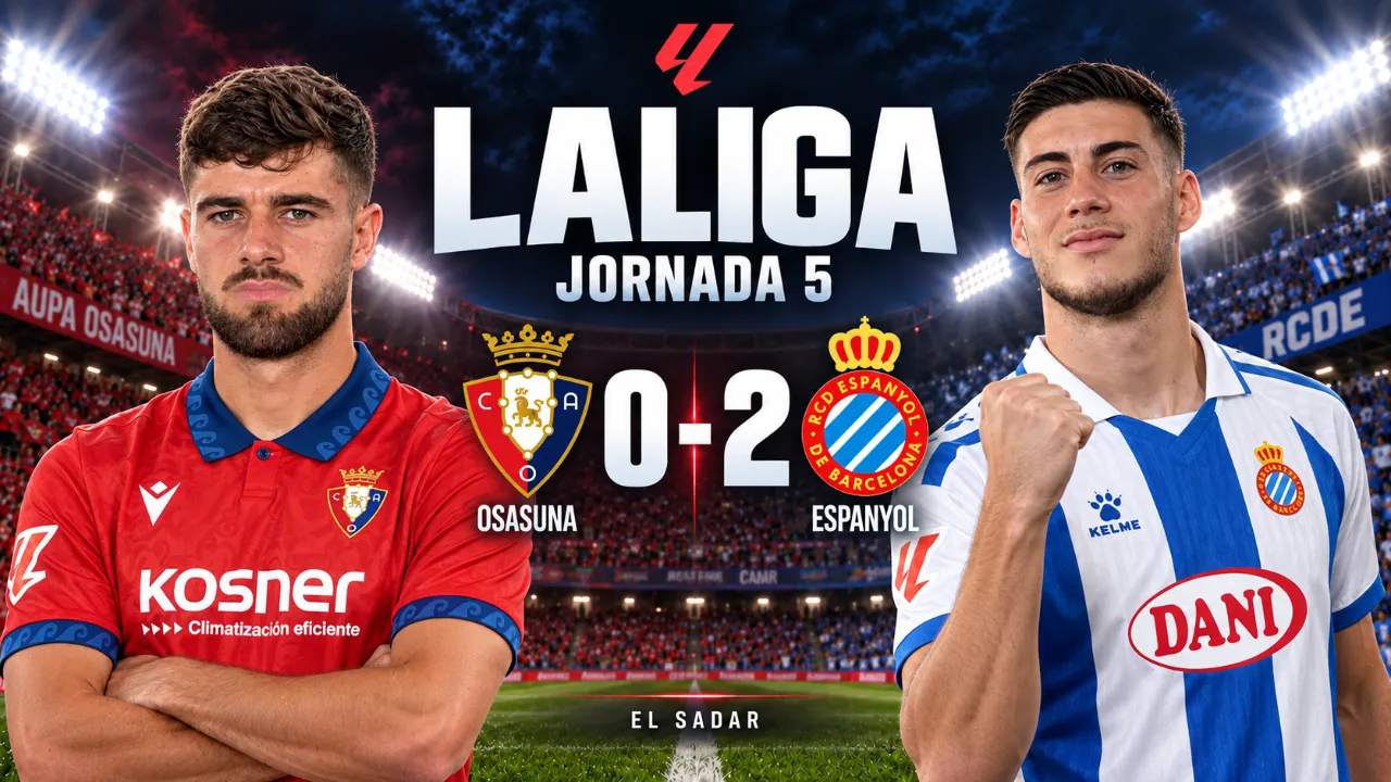 El penalti no señalado y el doblete de Roberto marcan la derrota de Osasuna