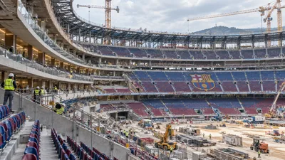 El Spotify Camp Nou avanza con la tercera gradería, los palcos VIP y los nuevos espacios del Barça