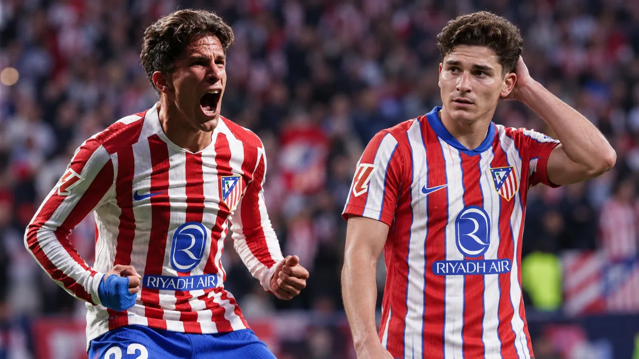 Giuliano Simeone gana protagonismo en el Atlético y Julián Álvarez apunta a baja ante Osasuna