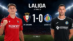 Budimir consolida a Osasuna en la parte alta tras doblegar al Getafe en El Sadar