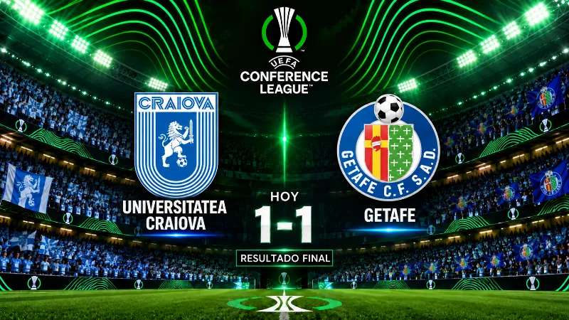 Gudelj rescata al Getafe con un golazo en Rumanía y evita un estreno amargo en la Conference League (1-1)