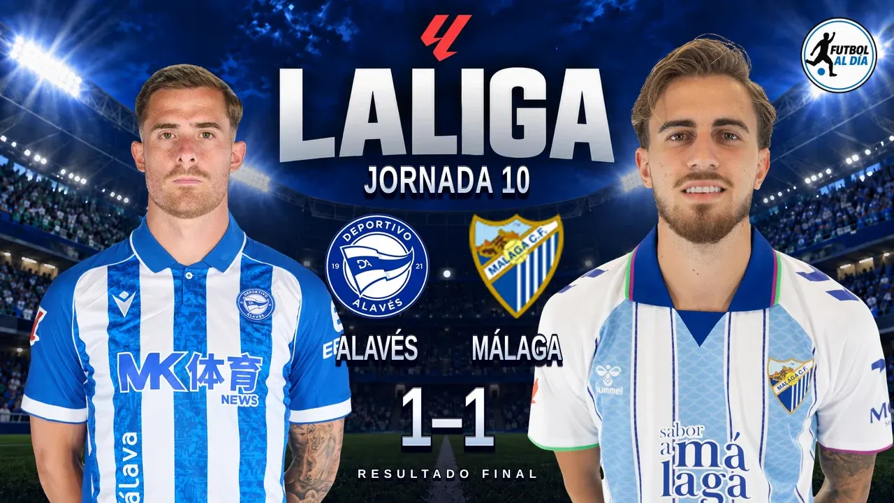 Mañas rescata un empate para el Alavés ante un Málaga que rozó el triunfo