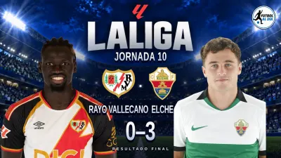 El Elche conquista Vallecas con un contundente 0-3 ante el Rayo
