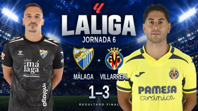 El Villarreal remonta al Málaga y le hunde en la zona de descenso