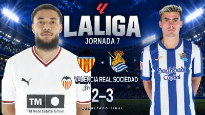 Barrenetxea silencia Mestalla y la Real Sociedad se lleva un duelo de locura
