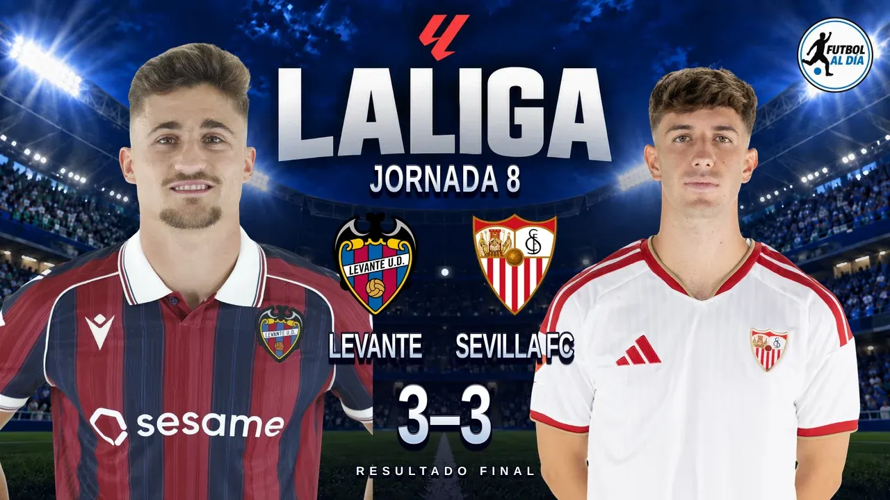 El Levante rescata un empate de locura ante un Sevilla que se derrumbó