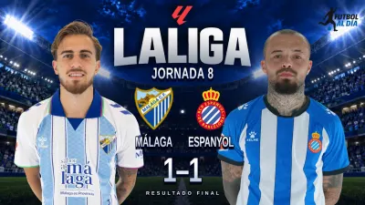 Adrián Niño rescata un empate agónico para el Málaga ante el Espanyol