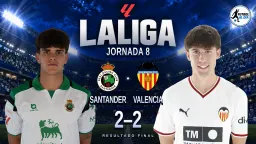 El Racing y el Valencia se reparten un empate de vértigo en Santander
