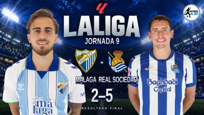 La Real convierte La Rosaleda en un escaparate de pegada y deja al Málaga sin respuesta