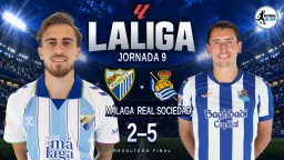 La Real convierte La Rosaleda en un escaparate de pegada y deja al Málaga sin respuesta