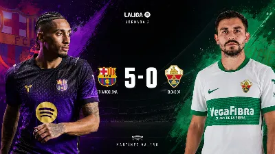 Raphinha lidera la goleada del Barça al Elche con dos goles y una asistencia