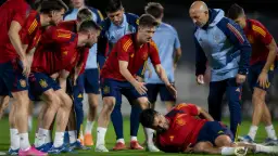 Gavi golpea a Rodri en un entrenamiento y genera preocupación en la Selección