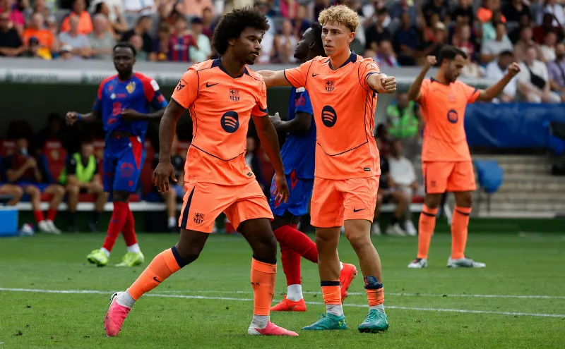 El Barça goleó al Basilea con goles de Adeyemi, Yamal y Bisiwu en pretemporada